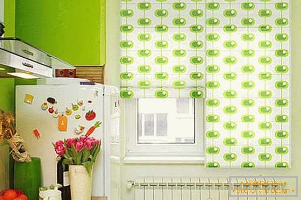 Bright shutters in the kitchen photo