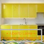 Colorful parquet in the kitchen