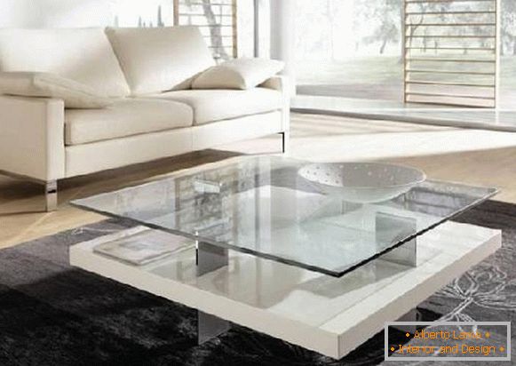 glass coffee table, photo 6