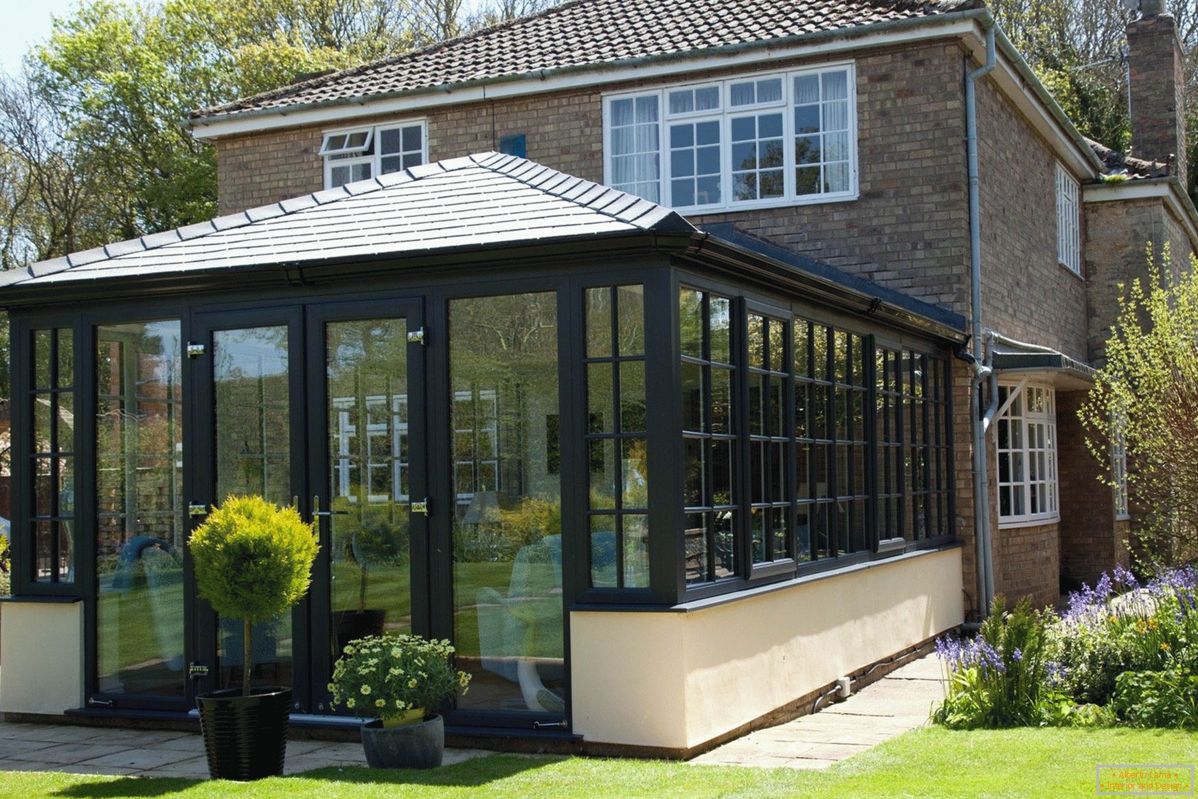 On the veranda of a private house