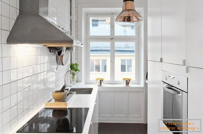 Kitchen apartment-studio in Scandinavian style