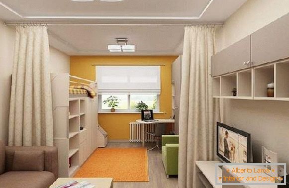 zoning one-room apartment with a child photo, photo 37