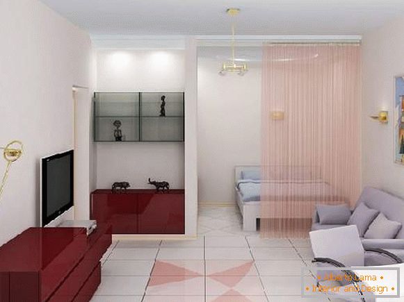 zoning of a one-room apartment with a child photo, photo 39
