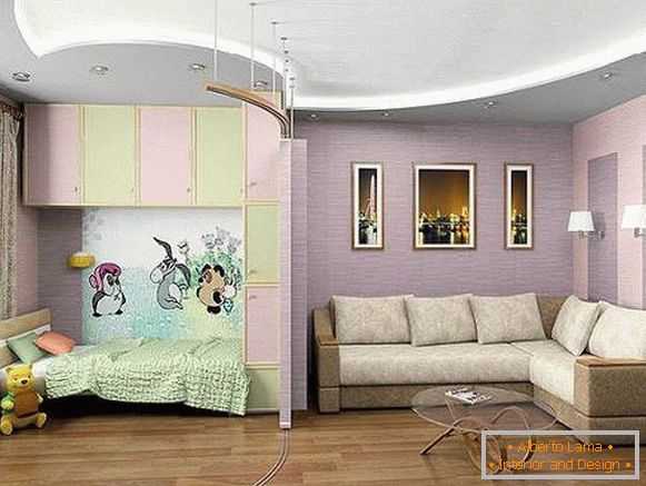 zoning one-room apartment with a child photo, photo 43